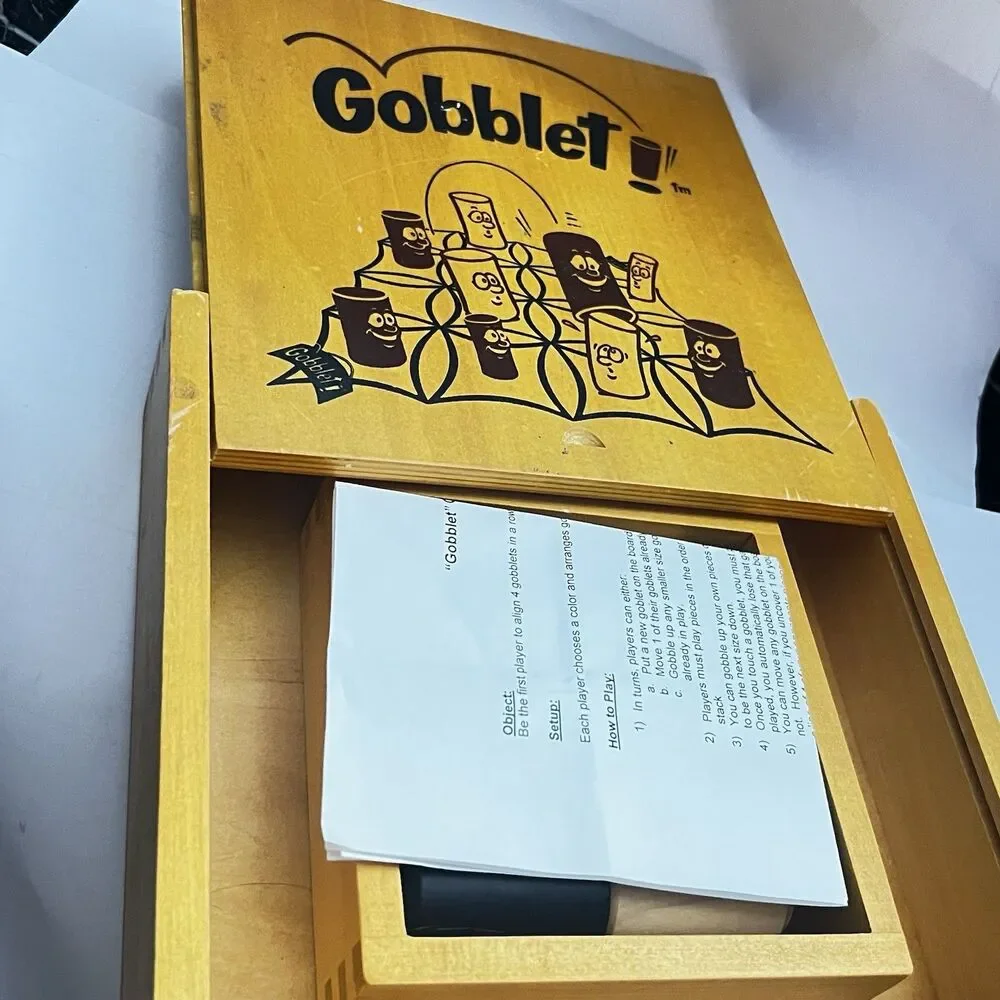 GOBBLET! Wooden Board Game 100% COMPLETE